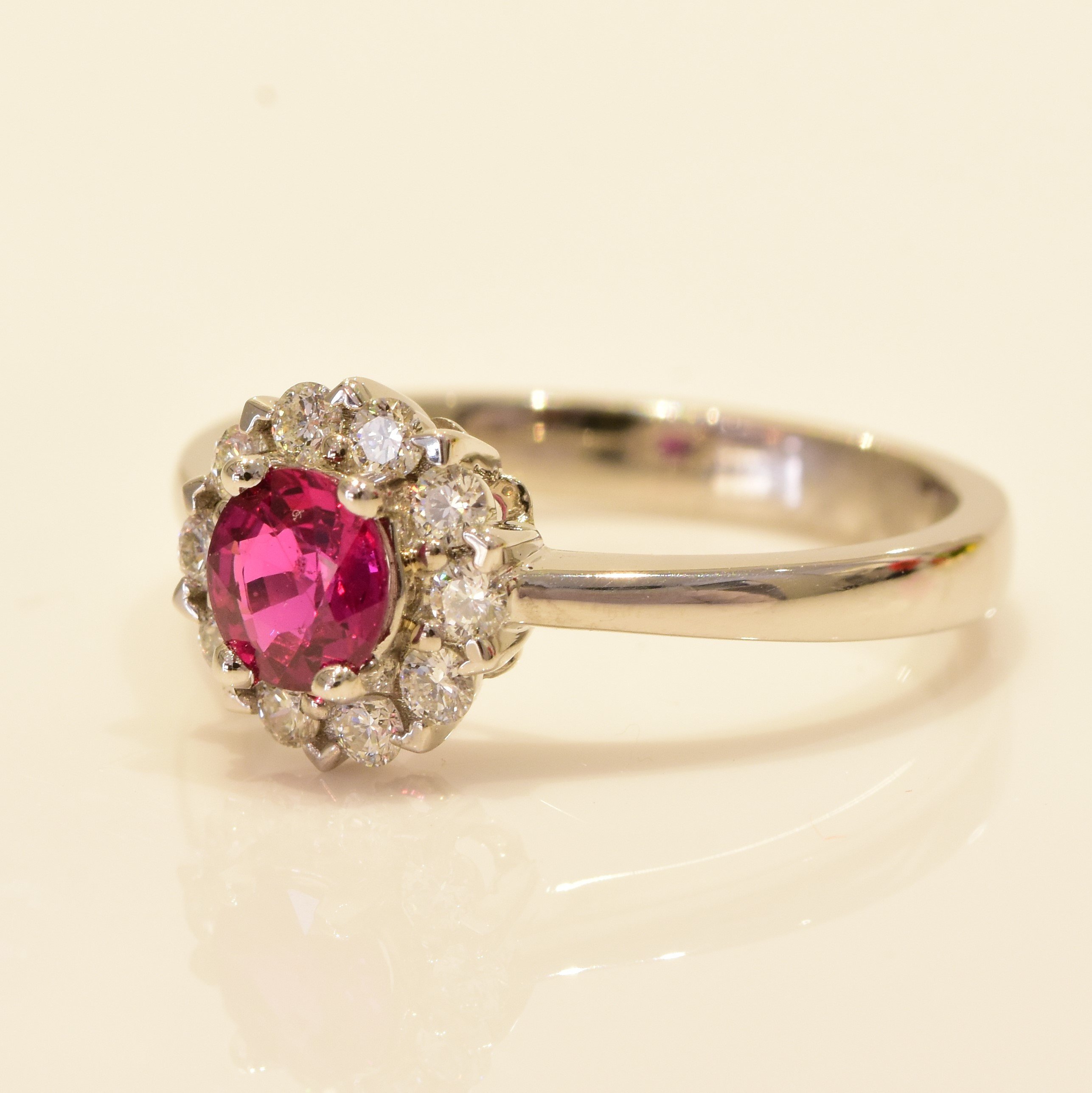 Brand new unheated Ruby diamond ring 18k gold - gemsandgold.com.au