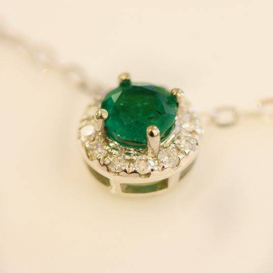 emerald diamond pendant 1982180-2