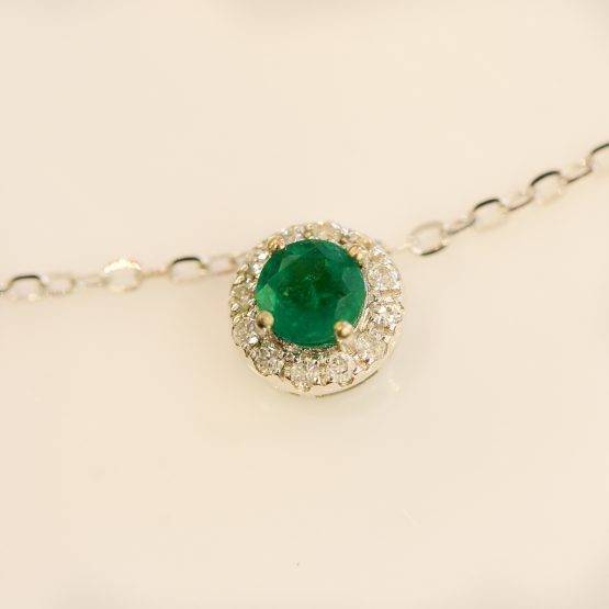 emerald diamond pendant 1982180