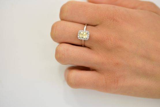 unheated yellow sapphire engagement ring - 1982255-6