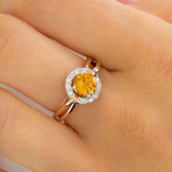 yellow sapphire diamond ring - 1982260-1