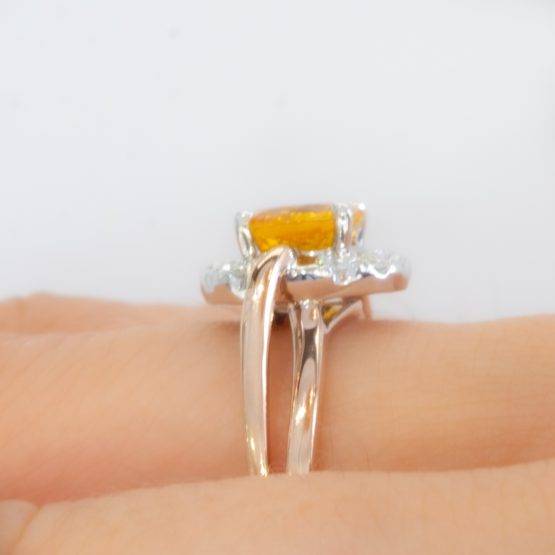 yellow sapphire diamond ring - 1982260-8