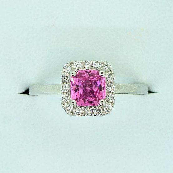 pink sapphire halo ring - 1982253-8