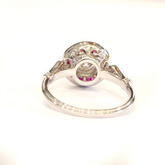 0.50ct Diamond Ring with Ruby Halo - 1982286-6