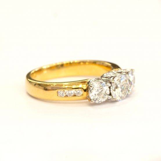 3 Stone Ring and Half Eternity band - 1982287-3