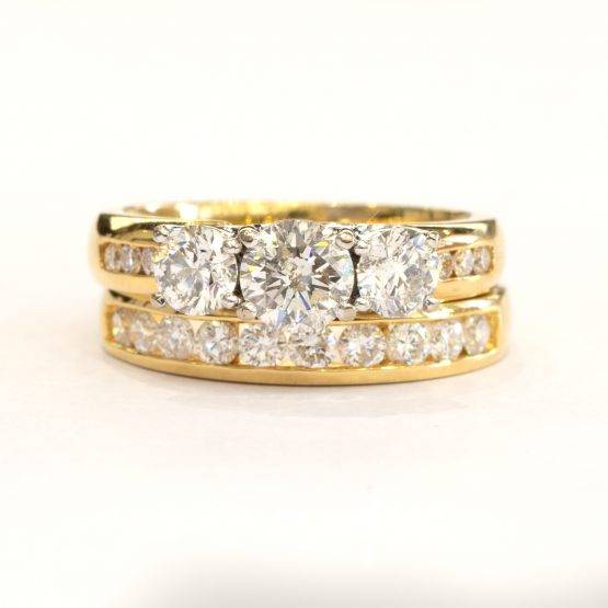3 Stone Ring and Half Eternity band - 1982287-1