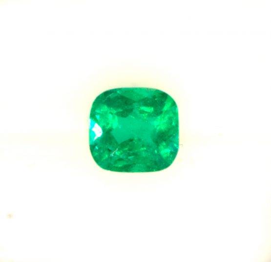 0.99 Carat Cushion Colombian Emerald Loose Gemstone