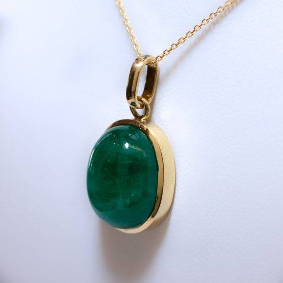 19.6ct Natural Colombian Emerald Pendant - 1982292-3