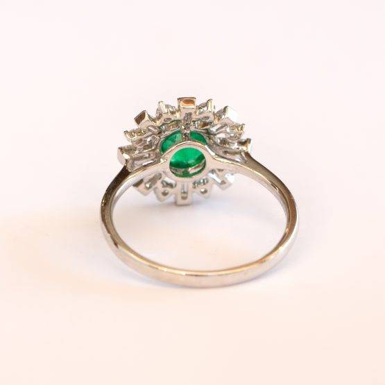 Art Deco Diamond and Colombian Emerald Ring - 1982294-7