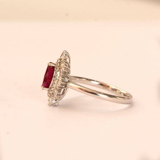 Vivid Red Ruby and Diamonds Convertible Ring and Pendant - 1982301-4