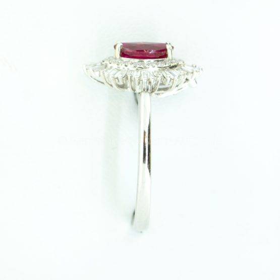Vivid Red Ruby and Diamonds Convertible Ring and Pendant - 1982301-12