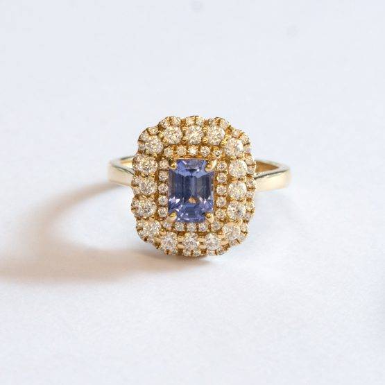Natural Blue Ceylon Sapphire Convertible Pendant and Ring - 1982309-5