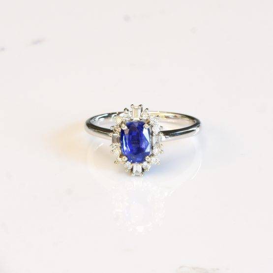 Natural Blue Sapphire and Diamond Ring and Pendant - 1982310-10