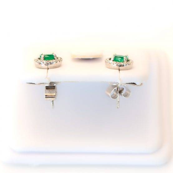 Colombian Emerald and Diamond Stud Earrings - 1982313-7