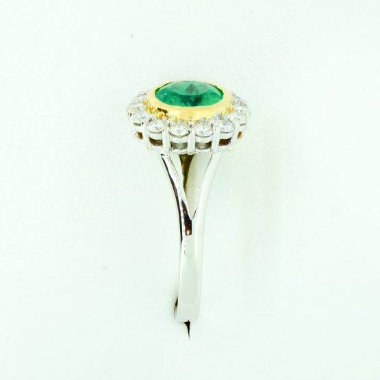 1.20 Carat Colombian Emerald and Diamond Halo Ring - 1982324-1