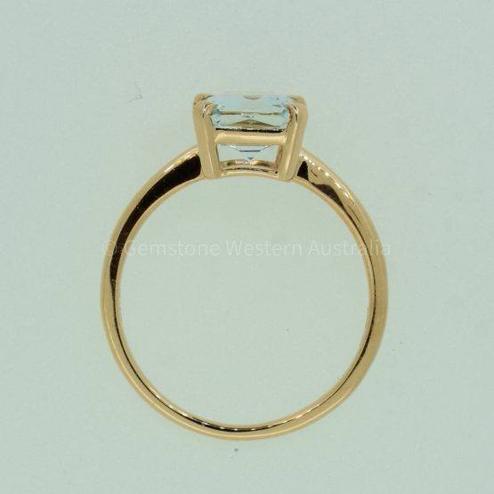 Emerald Cut Aquamarine Ring in 18K Rose Gold - 1982326-2