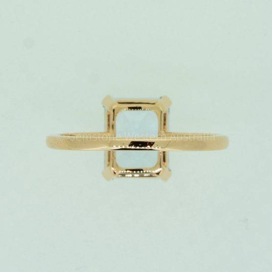 Emerald Cut Aquamarine Ring in 18K Rose Gold - 1982326-3