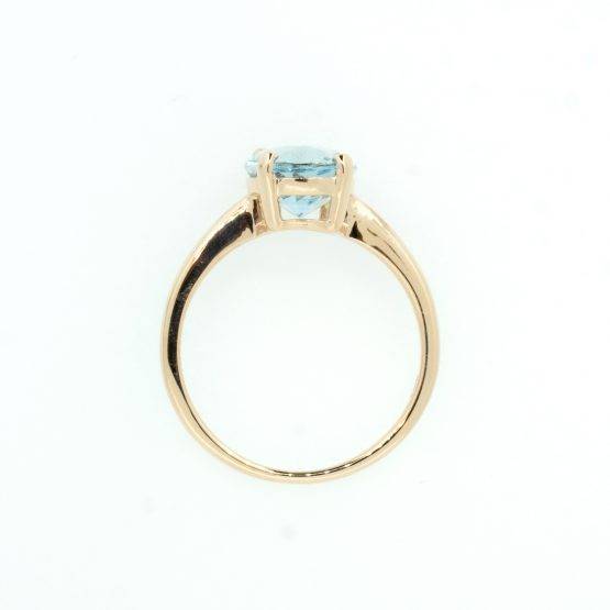 Oval Cut Aquamarine Ring in Rose Gold - 1982332-3