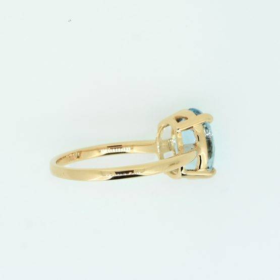 Oval Cut Aquamarine Ring in Rose Gold - 1982332-1