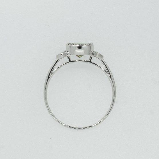 Unheated Yellow Sapphire and Diamond Ring 14k White Gold - 1982333-3