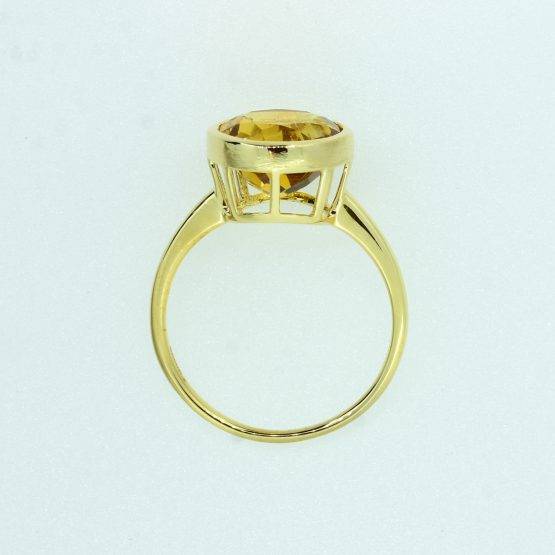 Round Cut Natural Citrine Dress Cocktail Ring in 9K Yellow Gold - 1982335-1
