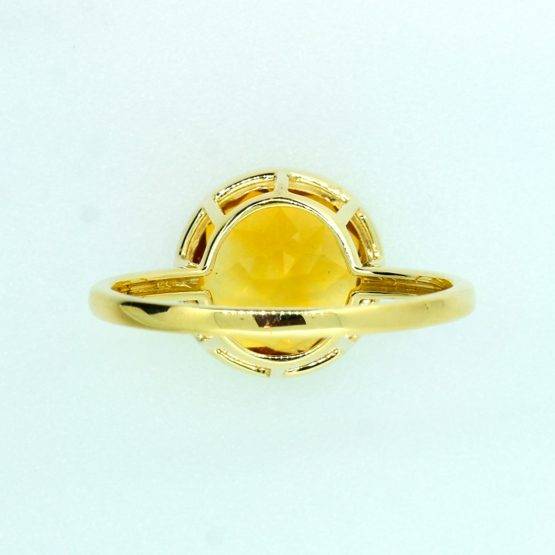 Round Cut Natural Citrine Dress Cocktail Ring in 9K Yellow Gold - 1982335-3