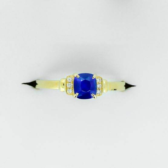 Natural Unheated Sapphire and Diamonds Ring - 1982337-3