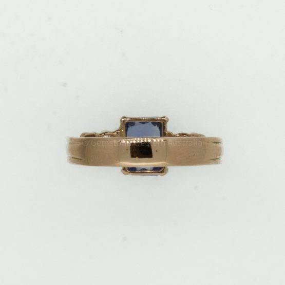 Natural Unheated Sapphire and Diamonds Three Stone Ring - 1982350-1