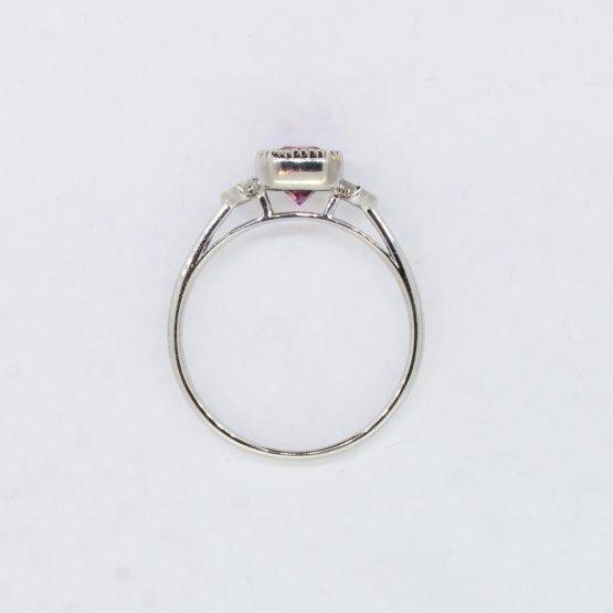 1.12ct Unheated Padparadscha Sapphire and Diamonds Ring - 1982366-1