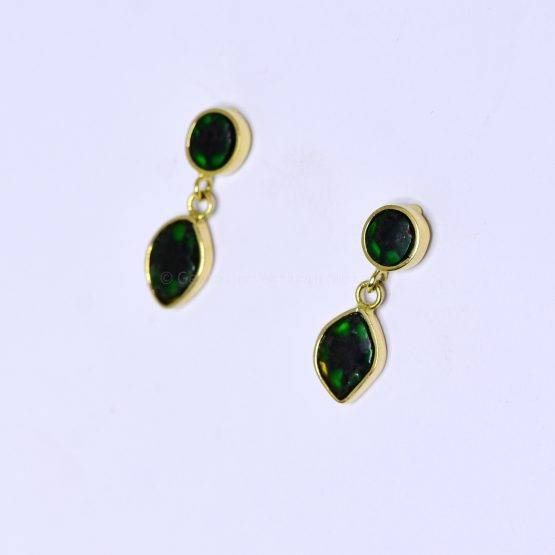natural colombian emerald trapiche earrings - 1982388-5