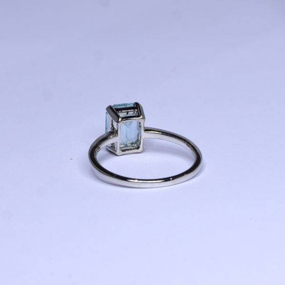 1.86ct Aquamarine Ring in White Gold - Natural Aquamarine - 1982402-2