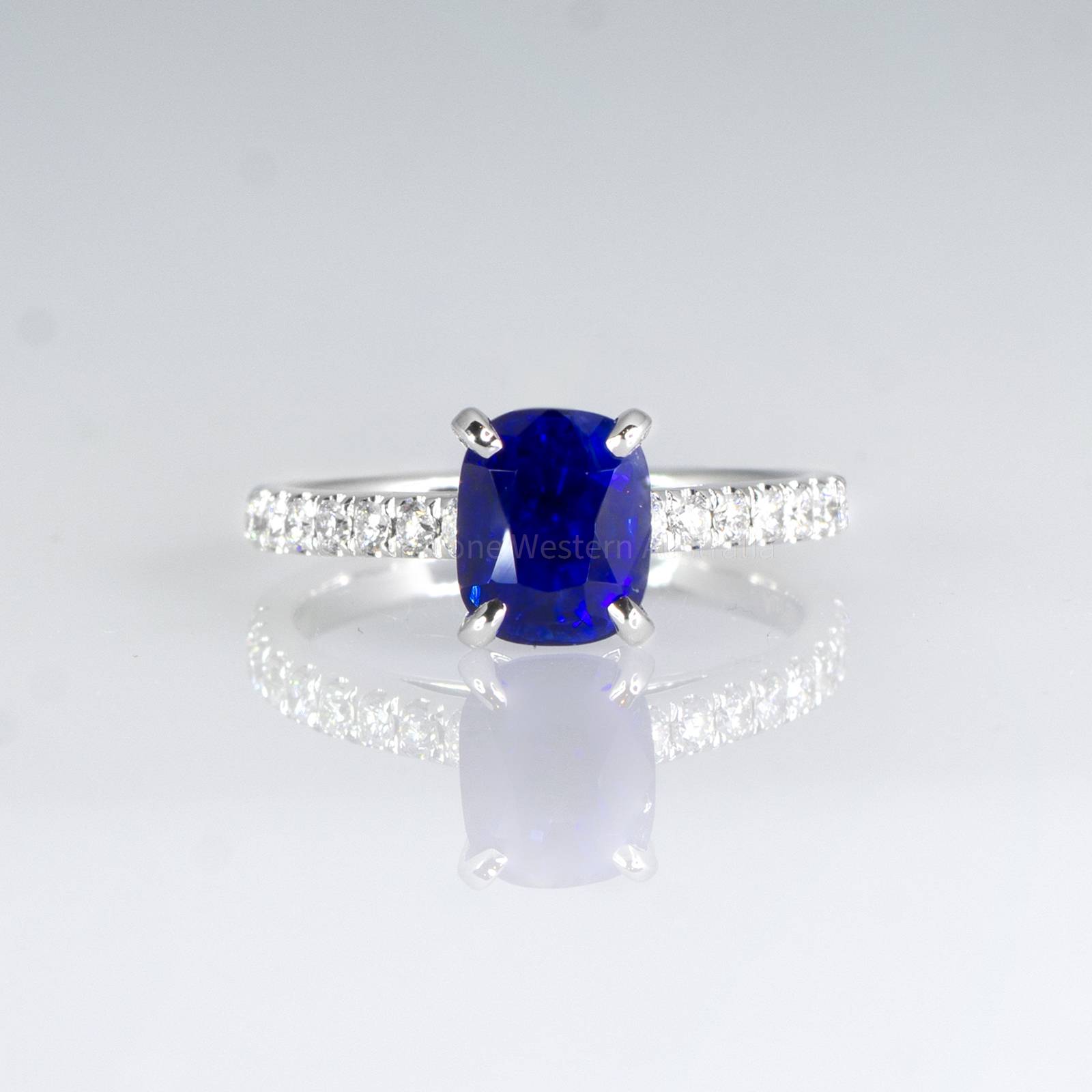 Men's Blue Sapphire & Diamond Ring | Burton's – Burton's Gems and Opals