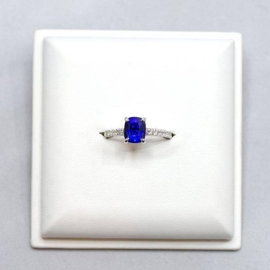 2.67ct Natural Sapphire Ring Solitaire Sapphire Engagement Ring 18K White Gold - 1982408-7