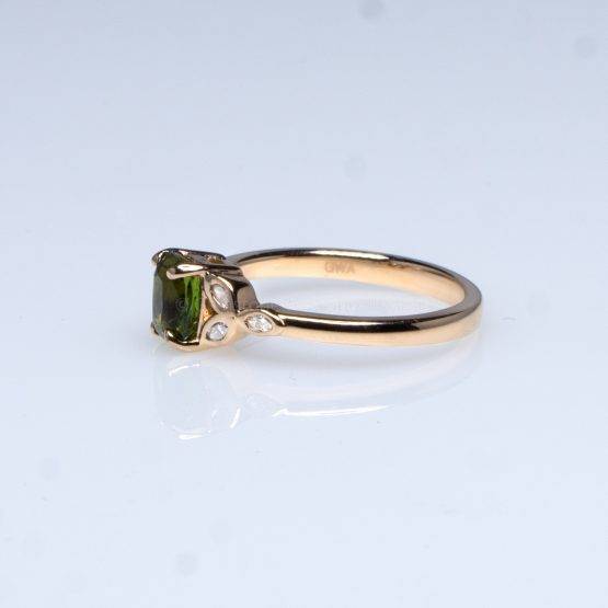 Genuine Natural Alexandrite Ring Alexandrite Diamond Ring 18K Gold - 1982413-2
