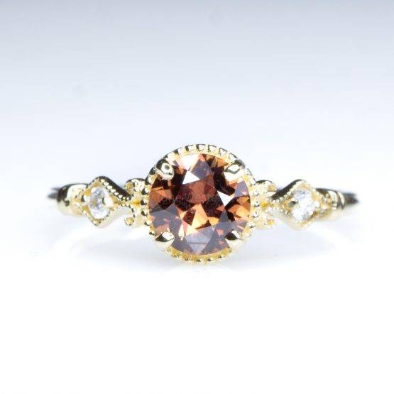Padparadscha Saphire and Diamonds Ring - 1982418