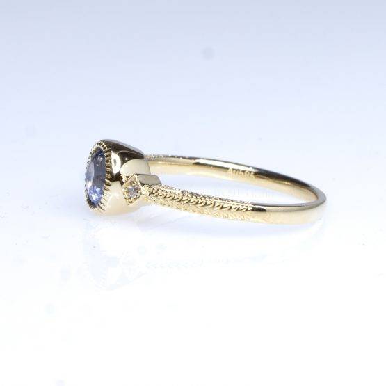 1 Carat Natural Unheated Sapphire Diamonds Ring 14K Gold - 1982417-1