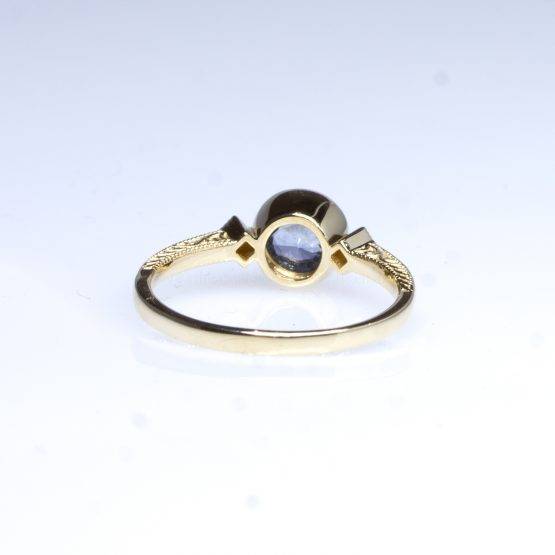 1 Carat Natural Unheated Sapphire Diamonds Ring 14K Gold - 1982417-2
