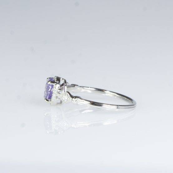 1 Carat Violet Sapphire Ring Violet Sapphire Diamond Ring - 1982427-1