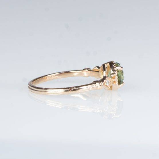1 Carat Green Sapphire Ring Green Sapphire Diamond Ring - 1982425-1