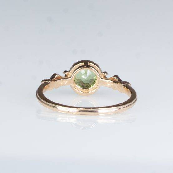 1 Carat Green Sapphire Ring Green Sapphire Diamond Ring - 1982425-2