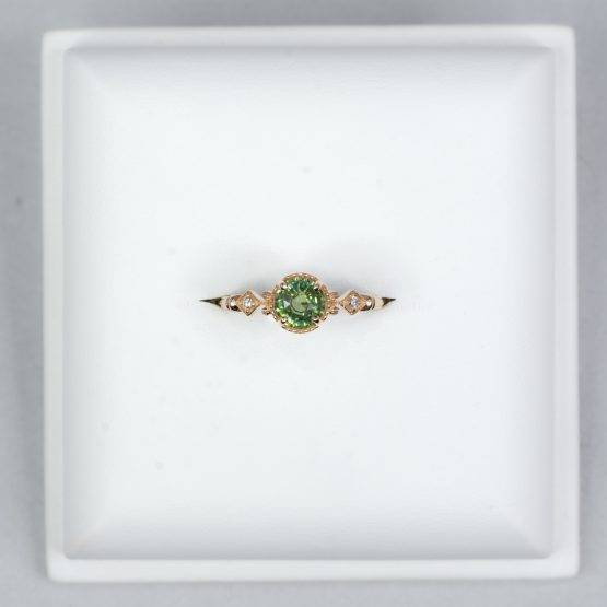 1 Carat Green Sapphire Ring Green Sapphire Diamond Ring - 1982425-5