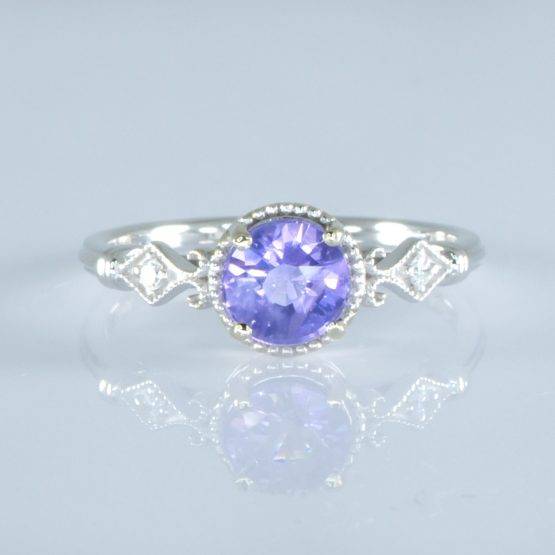 1 Carat Violet Sapphire Ring Violet Sapphire Diamond Ring - 1982427-11