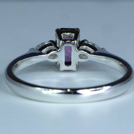 Unheated Pink Sapphire and Diamond Ring in White Gold - 1982462-7