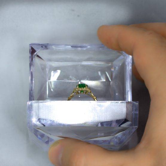 1.9ct Colombian Emerald Statement Ring in 18K Yellow Gold - 1982463-4