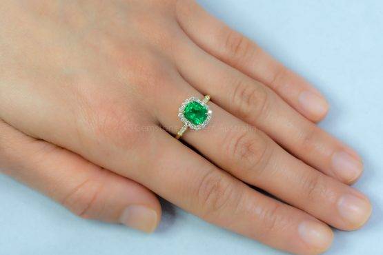 1.9ct Colombian Emerald Statement Ring in 18K Yellow Gold - 1982463-6