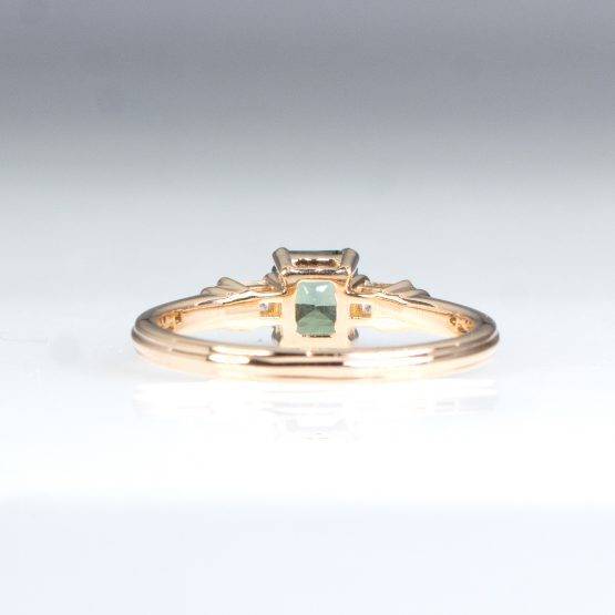 Natural Teal Sapphire and Diamonds Ring Teal Sapphire Engagement Ring - 1982466-2