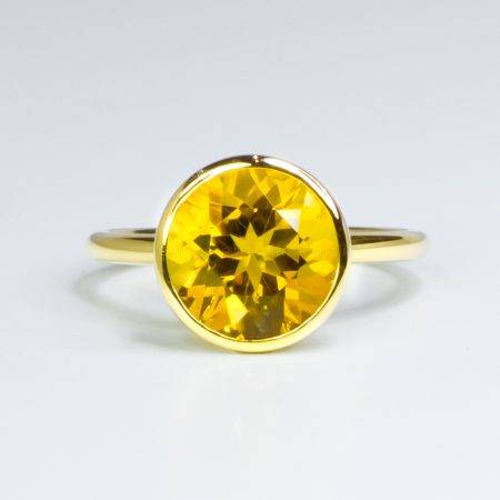 Natural Citrine Cocktail Ring Citrine Dress Ring in Yellow Gold - 1982486