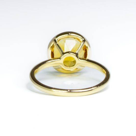 Natural Citrine Cocktail Ring Citrine Dress Ring in Yellow Gold - 1982486-4