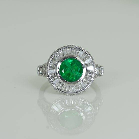 Vintage Style Colombian Emerald Ring - 1982479-8