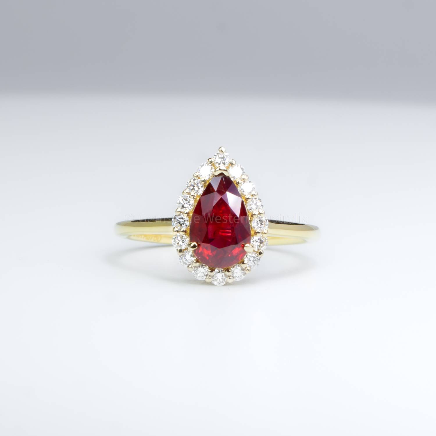 Moissanite And Natural Ruby Ring - Moissani.in